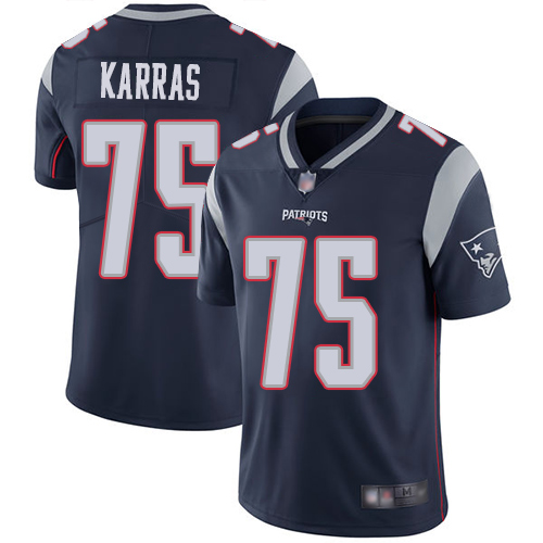 New England Patriots Football #75 Vapor Untouchable Limited Navy Blue Men Ted Karras Home NFL Jersey->youth nfl jersey->Youth Jersey